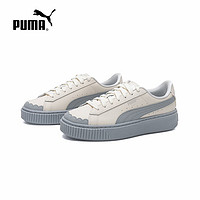 PUMA 彪马 PLATFORM复古增高厚底花瓣低帮休闲运动小白鞋398910-04