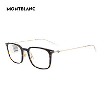 万宝龙（MONTBLANC）近视眼镜框架MB0100O 007+蔡司泽锐1.74防蓝光PLUS镜片 007玳瑁色+金色