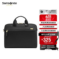 Samsonite 新秀丽 女生手提电脑包15.6英寸单肩斜跨包 Samsonite苹果笔记本内胆包NO1黑色