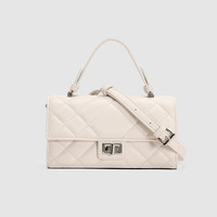 URBAN REVIVO 女士气质绗缝手提斜挎包 UAWB40187 米白 小包