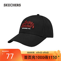 SKECHERS 斯凯奇 2024龙年新年棒球帽鸭舌帽户外运动时尚休闲帽L124U059 碳黑/0018 57-60cm