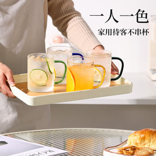 富光 玻璃杯水杯子男女茶杯具凉水杯套装牛奶啤酒果汁杯子耐高温
