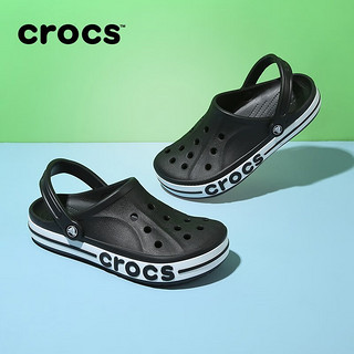 卡骆驰（crocs）男鞋女鞋洞洞鞋 沙滩鞋贝雅卡骆班懒人鞋运动舒适耐磨休闲鞋凉鞋 贝雅卡骆班/黑- 41-42 /M8W10/260mm 贝雅卡骆班/黑色