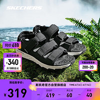 SKECHERS 斯凯奇 丨Skechers夏季休闲户外软底凉鞋男款耐磨魔术贴涉水沙滩鞋237586