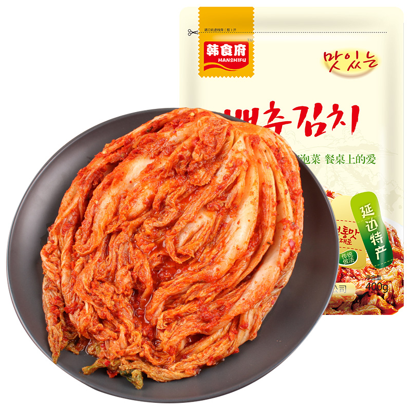 韩食府辣白菜泡菜韩国辣白菜整颗韩式辣白菜袋装朝鲜延边泡菜
