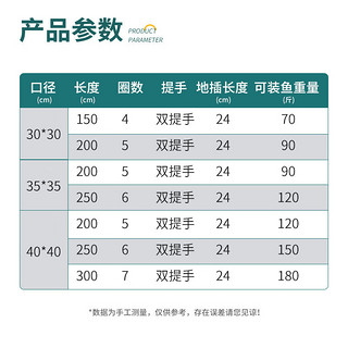 simago喜曼多鱼护竞技渔护黑坑涂胶防挂速干野钓鱼网兜蒂芙尼40cm*3.0m