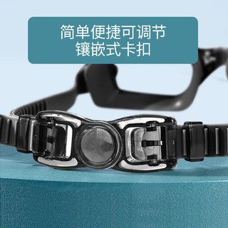 艾伦伯顿（Alen Botun）泳镜男女防雾高清大框游泳镜成人游泳眼镜通用连体耳塞游泳装备 黑色【游泳 潜水】 均码