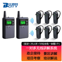 比西特 511RS无线讲解器一对多导游讲解会议讲解系统参观解说不入耳式接收 双讲+20人听+50位充电一体箱
