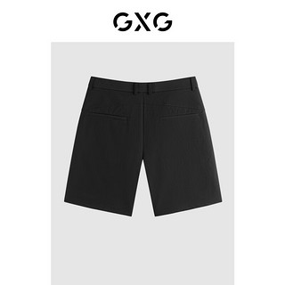 GXG奥莱 2024年夏季双色男士宽松休闲拼接直筒短裤男 黑色 180/XL