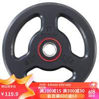 迪卡侬(DECATHLON)杠铃片小孔哑铃片举重器材家用烤漆EYB7