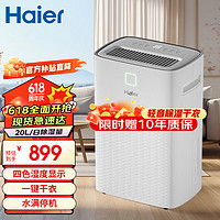 海尔（Haier）除湿机/抽湿机 大除湿量 50-90㎡家用轻音防霉 抽湿器 吸湿器 地下室档案室 干燥机 干衣机 防潮 20L/天 CF20-PJ1