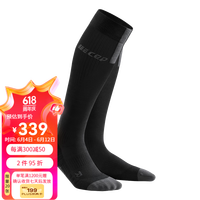 CEP 3.0长筒袜运动马拉松跑步袜护腿袜套足球压缩袜长跑速干女男 女款神秘黑 M