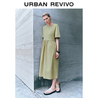 URBAN REVIVO 女士连衣裙 UWH740053 卡其绿 S