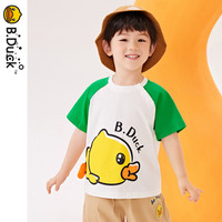 B.Duckbduck小黄鸭童装女宝宝t恤夏季薄款洋气宝宝半袖儿童衣服上衣夏装