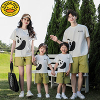 G.DUCKKIDS小黄鸭亲子装夏装2024一家三口四口夏季母子母女旅游度假网 图片色套装 90cm