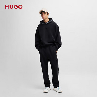 HUGO男士2024夏季弹力棉休闲卫裤 001-黑色 EU:XXL 