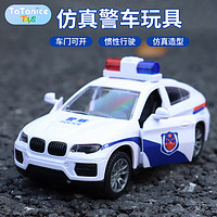 TaTanice 警车玩具车儿童男孩仿真警察公安汽车模型摆件女孩