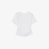 Basic House/百家好时尚休闲女士夏季春夏印花T恤-B0624H5V882 白色 XL120-130斤