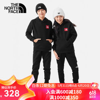 THE NORTH FACE北面童装针织连帽卫衣男女儿童户外透气|7WEJ JK3/黑色 1