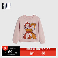 Gap【玛丽猫联名】女幼童秋冬抓绒卫衣785911儿童装上衣 粉色 100cm(3岁) 偏小，选大一码