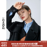 自巧小个子毛呢外套女中长款冬季新款双面呢赫本风羊毛大衣