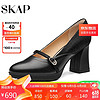 SKAP商场同款优雅高跟玛丽珍鞋女单鞋AES01CQ3 黑色 38