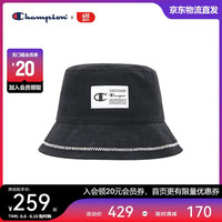 美国Champion渔夫帽男女 运动防晒时尚帽22FWA40 黑色(58CM) MIC
