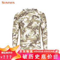 SIMMS防晒服SolarFlex夏季路亚防晒衣钓鱼户外垂钓舒适透气防臭钓鱼服 Solarflex迷彩沙洲  M