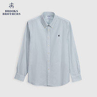 88VIP：Brooks Brothers 男24春夏刺绣logo复古条纹美式休闲衬衫