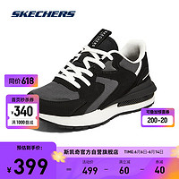 SKECHERS 斯凯奇 春季女子可颂鞋撞色板鞋155442 黑色/BLK 38