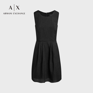 阿玛尼 EMPORIO ARMANIARMANI EXCHANGE24春夏AX女装无袖圆领纯色连衣裙
