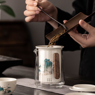 瓷牌茗茶具旅行茶具户外便捷式快客杯商务实用 羊脂玉白瓷《锦绣江山》旅行茶具