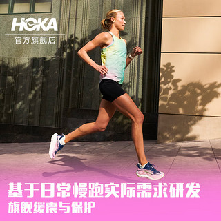 HOKA ONE ONEHOKA ONE ONE男女款夏季SKYFLOW 公路跑步鞋 午夜蓝/暮光粉-女 40