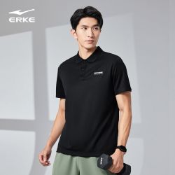 百亿补贴erke鸿星尔克polo衫季男翻领短袖t恤单项导湿上衣商务网球t