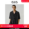 GXG 男士家居服肌理感泡泡纱短袖短裤开襟睡衣套装2024夏季 黑白条 185/XXL