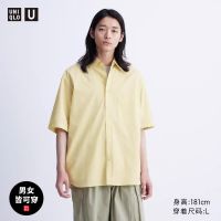 优衣库 合作款/男装女装情侣宽松衬衫5分袖短袖衬衣467844