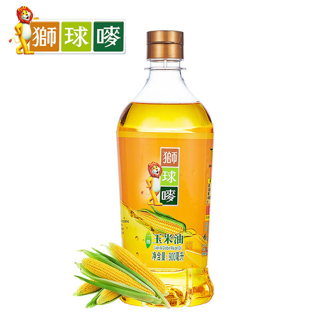 狮球唛 一级压榨非转基因玉米油900ml