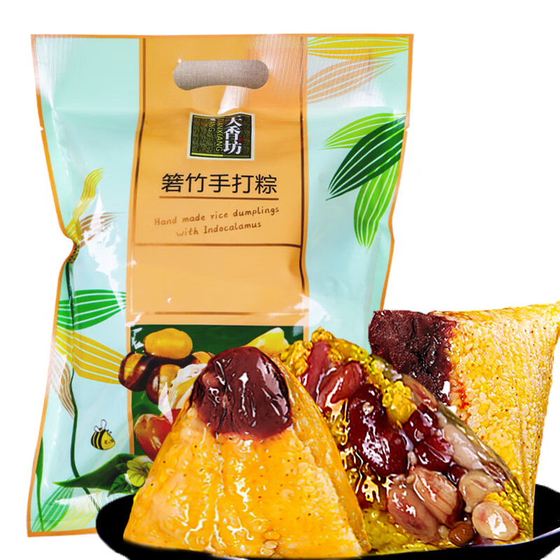 天香坊 大黄米粽白米蜂蜜凉粽 五谷2枚+豆沙2枚+蜜枣2枚 600g