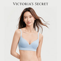 VICTORIA'S SECRET 软支撑柔软薄款微聚拢无痕无钢圈LOGO字母下围舒适文胸胸罩内衣 05M2天空蓝 11233954 S