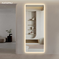 Naimu 奈姆 带灯led防爆穿衣镜家用落地镜壁挂式贴墙镜子服装店全身试衣镜子