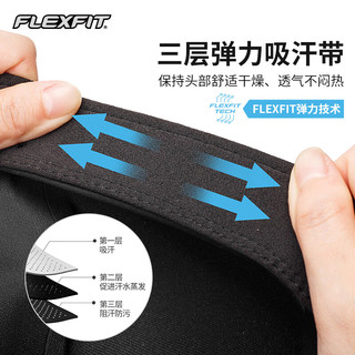 FLEXFITDELTA系列防水棒球帽硬顶高顶帽子男大头围全封美式鸭舌帽女潮牌 红色(可调节） 可调节款（54-60cm）