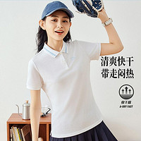 ANTA 安踏 网球风快干棉短袖POLO衫女夏季休闲百搭减龄学院风显瘦T恤女