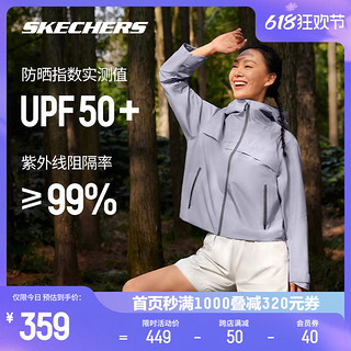 88VIP：SKECHERS 斯凯奇 运动防晒外套硬壳男女同款上衣旅行防水休闲衣