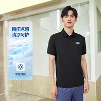 SKECHERS 斯凱奇 珠地棉涼感翻領polo衫男運動polot恤男