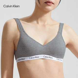 Calvin Klein内衣24春夏女士舒适上托ck轻运动无钢圈背心式文胸QP3333A P7A-椰青灰 L