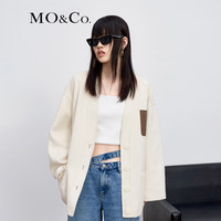 MO&Co.秋季MC皮牌宽松落肩羊毛混纺双面呢外套MBB3COT001