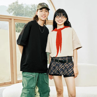 名创优品（MINISO）纯棉t恤男夏季2024衣服青少年亲肤透气时尚宽松大码冰感短袖 森林绿(生机胸标) 4XL(体重205-230斤)