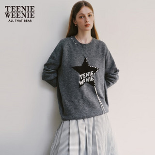 Teenie Weenie小熊宽松韩版女装套头针织衫毛衣外搭内穿 灰色 175/XL