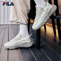 FILA 斐乐女鞋MARS 1S复古运动鞋2024夏火星鞋休闲跑步鞋 白玉石/白中白-WB 38