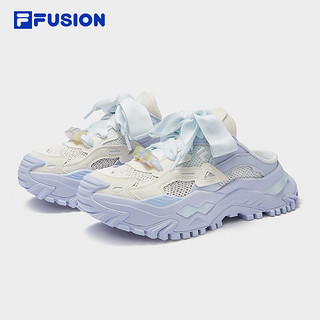 FILA FUSION斐乐潮牌女鞋BIANCO MULE厚底潮鞋2024秋季休闲鞋 奶白/日光蓝-GX 38